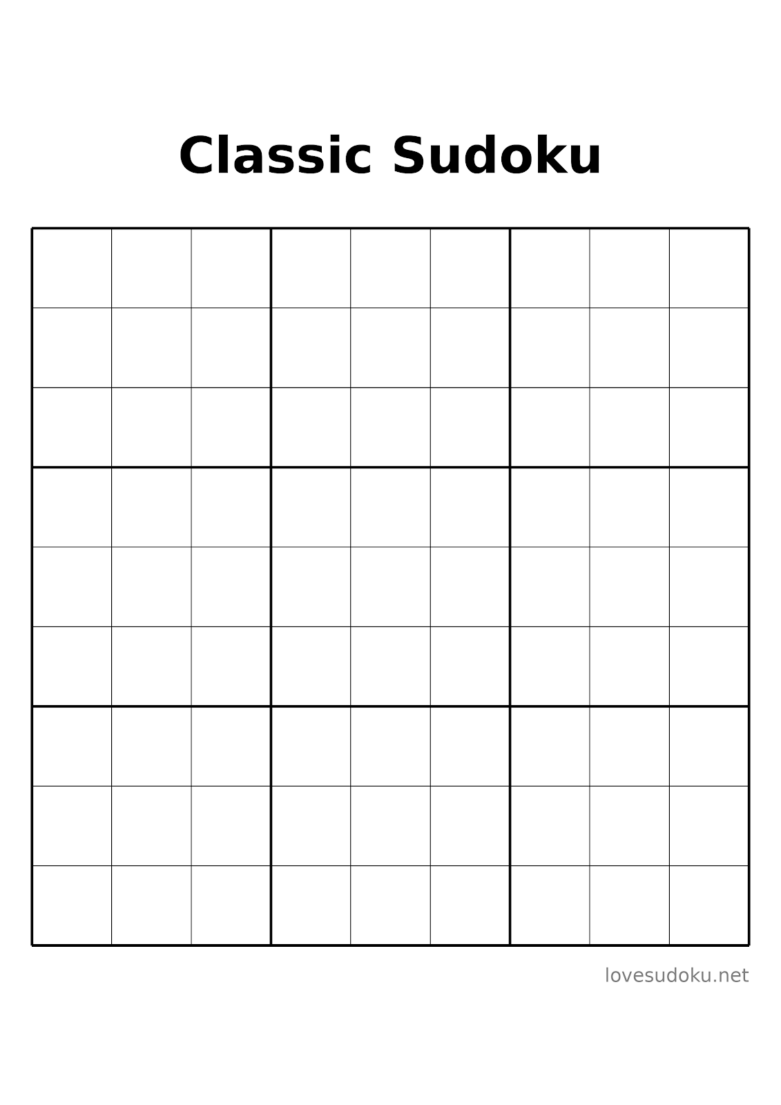sudoku blanks to print